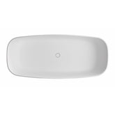ALFI 67" White Matte Solid Surface Freestanding Resin Bathtub - AB9980